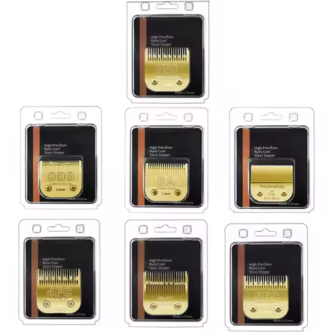 7FC/5FC/4FC/3 3/4FC Detachable Pet Dog Grooming Clipper Ceramic Blades For Andis,Oster A5,Wahl KM10 