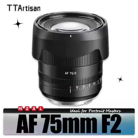 TTArtisan AF 75mm F2 Full Frame Autofocus Lens for Portrait Photography with Sony E A6400 A7RIII ZVE
