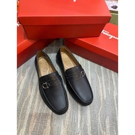 Black genuine cowhide Lofer shoes