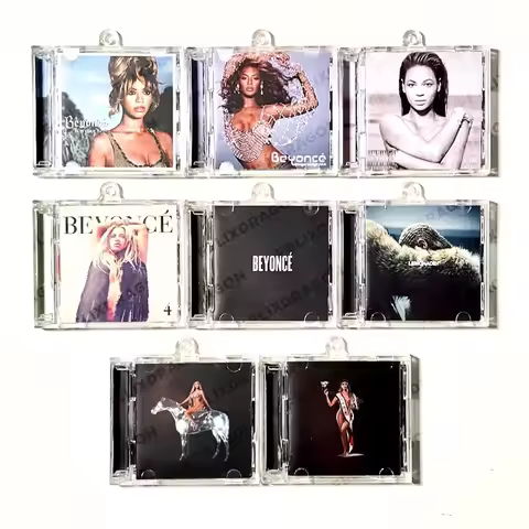 Pop Beyonce Dangerously In Love MINI Music CD NFC Keychain Lemonade Album B'Day Pendant Cosplay Key 