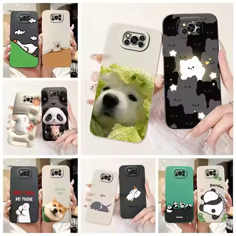 For Xiaomi Poco X3 NFC Case PocoX3 Pro Cute Dog Cartoon Cover Soft Silicone Phone Cases For Xiaomi P