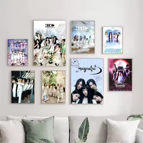 Korean Kpop I-illit Music Anime Posters Sticky HD Quality Wall Art Retro Posters For Home Kawaii Roo