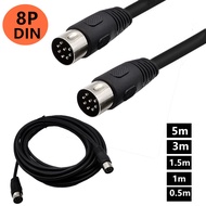 8-Core Big DIN 8Pin Male Big din 8p Cable din 8pin Male to Male Signal Audio Cable