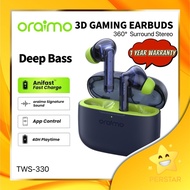 ORAIMO TWS-330 Gaming Low Latency Power Hi Res Bass TWS Bluetooth Earphone True Wireless Stereo Call