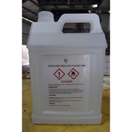 Ethanol Absolute 5 litres / Denatured Ethyl Alcohol 99% /  Denaturant With IPA