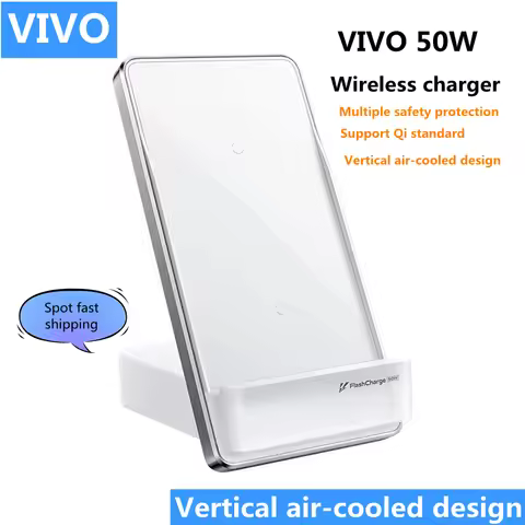 Vivo 50W Wireless Charger Official Original Genuine X70 80 PRO PLUS IQOO 8 9 Pro for Android iPhone 