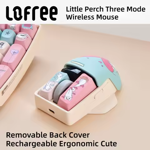 LOFREE Little Perch Mouse Xiaoqiao Wireless 3 Mode Bluetooth Rechargeable Mouse Cute Ergonomic For G