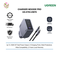 UGREEN CHARGER NEXODE PRO 160W / 100W / 65W GAN FAST CHARGER WALL ADAPTER FAST CHARGE WITH USB-C TO 