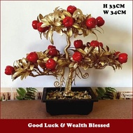 Kiat Kiat Apple Money Tree Display Lucky Charm Fortune Tree Design For Home Wall Decoration