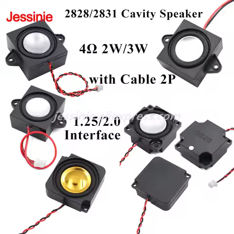 2831 2828 Cavity Speaker 4 Ohm 2W/3W Box DIY Speaker 4R2W 4R3W 2P Mono Mini Stereo Advertising 1.25 