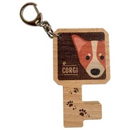 AR萌狗系列 木質手機架鑰匙圈 柯基 客製化禮物 鑰匙包