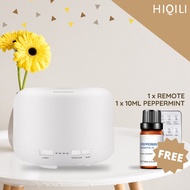 [SG Seller] 500ML Remote Control Air Humidifier Aroma Diffuser Ultrasonic Diffuser 7LED Light Colour Aromatherapy HiQiLi Essential Oil Muji Style HiQiLi Brand