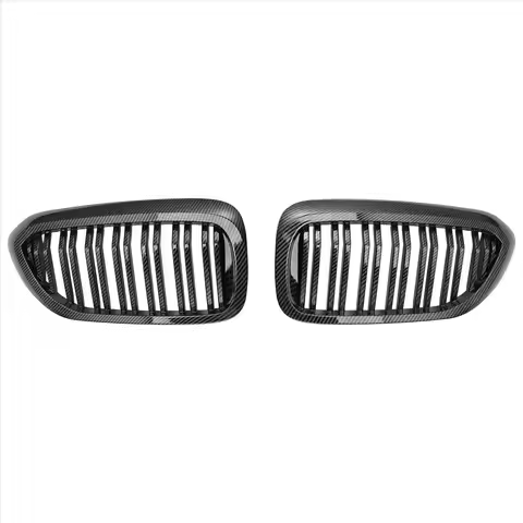 AB26 Car Front Kidney Grille Carbon Fiber Style Grill For BMW 5 Series G30 G38 2017 -2020