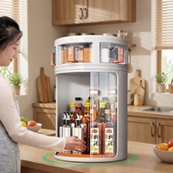 Kitchen Spice Rack Household Multi-Functional Dustproof Moisture-Proof Seasoning Storage Box Kitchen