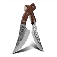 Pisau Lapah Daging Bersarung Boning Knife Full Tang Butcher Knife 5.5 inch With Leather Sheath Holst