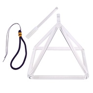 6inch Quartz Crystal Singing Bowl Sound Therapy Pyramid Yoga Meditation Transparent Tibetan Bowl Per