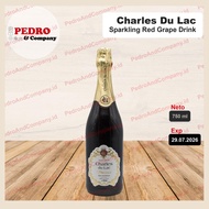 Charles du lac sparkling RED grape juice 750 ml - non alcoholic MERAH