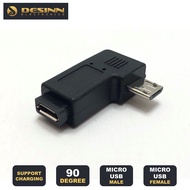 Micro USB 5 Pin Male to Female L Shape Adapter Connector Changer support Charging Data Smartphone Ca