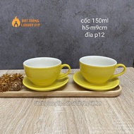 [ NHIỀU MÀU ] Bộ Ly Tách Sứ Uống Cafe - Bộ Cốc 150ml Bát Tràng