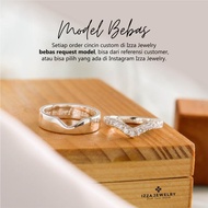 Couple Rings Palladium 5% dan Emas Putih 5%