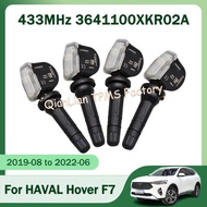 1/4Pcs 433MHz 3641100XKR02A Tire Pressure Sensor For HAVAL Hover F7 Hover F7X Haval H6 H9 TPMS Tire 