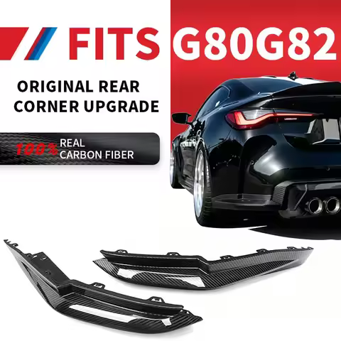 Real Dry Carbon Fiber OEM Style Rear Bumper Corners for BMW G80 G82 M3 M4 2021+ Rear Bumper Side Cor