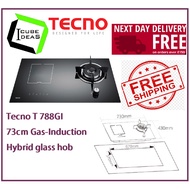 Tecno T 788GI 73cm Gas-Induction Hybrid glass hob