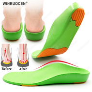 Kids Orthopedic Insoles For Children Plantar Fasciitis Arch Support Orthotic Comfort Shoe Sole Silic