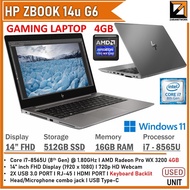 HP Zbook 14U G6 Gaming (1 YEAR WARRANTY T&C)Core i7-8th GEN AMD RADEON 4GB GPU UP TO 32GB RAM