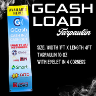GCASH LOAD TARPAULIN | 1x4ft with eyelet in corners