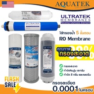 Ultratek ไส้กรองน้ำ 5 ขั้นตอน 6 ขั้นตอน น้ำแร่ 50 75 150 155 175 200 GPD USA พีพี คาร์บอน เรซิ่น เมมเบรน โพสคาร์บอน PP Carbon Resin RO Membrane PostCarbon Aquatek Omnipure Mazuma Unipure CCK