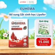 Euhema - Biological lipofer iron supplement Iron, vitamin C, B12 imported from Italy