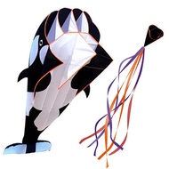 [Yuexinghui] 1 large size 3D software killer whale dolphin kite with string board Software Kite