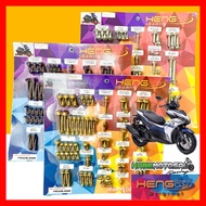 🏁 FULL SET SCREW YAMAHA NVX155 V1 V2 🏁 ORIGINAL HENG THAILAND SKRU SET NVX 155 FULLSET