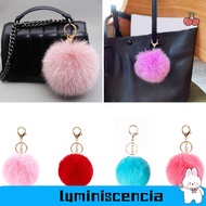LUMINISCENCIA Fluffy Ball Keychain, Hanging Decoration Imitation Rabbit Fur Plush Ball Pendant, Cute