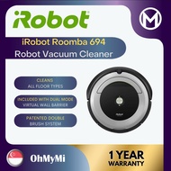 iRobot Roomba 694 Wi-Fi Connected Robot Vacuum Cleaner - Good for Pet Hair, Hard Floors, Self-Charging (Singapore Plug)