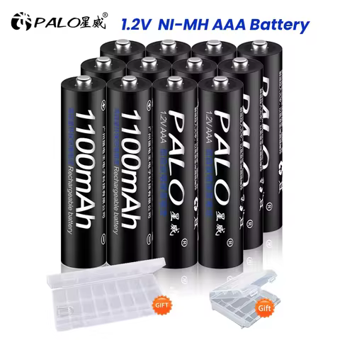 PALO 1100mAh 1.2V AAA NI-MH Rechargeable Batteries aaa battery rechargeable battery with LCD display