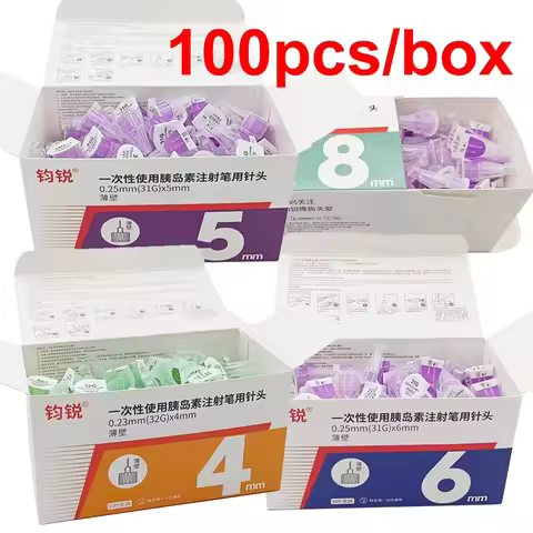 Wholesale High Quality Insulin Pen Needles 32G 31G 4mm 5mm 6mm 8mm 100pcs Ultra Thin Wall for Painle