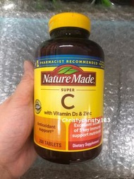 (現貨 200粒) ~ Nature Made 維他命C + D3 + 鋅 (Nature Made Super C with Vitamin D3 and Zinc)