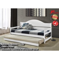 Yi Success Jordan Solid Wood Daybed / Single Solid Rubber Wood Daybed / Katil Bujang Kayu / Quality Bedbase / Bedframe