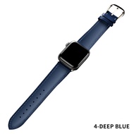 สายคล้องหนังแท้สำหรับสายคาด Apple Watch 3 2 1 38มม. 40มม. 42มม. 44มม. ซีรีย์7 8 9 Ultra2 49มม. 41มม. 45มม. 40มม. 44มม. สำหรับ I Watch 6 SE 5 4 correa สายข้อมือสำหรับเปลี่ยน