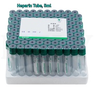 Heparin Tube 5ml Vacutainer Blood Collection Tubes Lab Vacuum Blood Collecting Tube for Pet Animals 