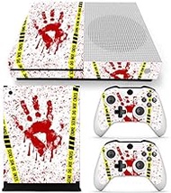DAPANZ Bloody Hand White Skin Sticker Vinyl Decal Wrap Cover for Xbox One S Console + 2 Controllers