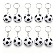 10 Pcs Soccer Ball Keychain, 3d Mini Soccer Keychain For