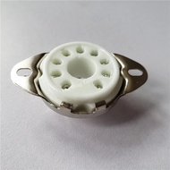 1pcs Ceramic Tube Socket 9 Pin Tube Socket GZC9-2-F GZC9-2-F-G Silver Foot For EL504 EL519 6P12P Tub
