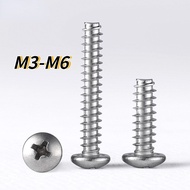 [HNK] Sus304 Round Head Phillips Tail Self-Tapping Screw Phillips Wood Screw Screw M3/M3.5/M4/M5/M6