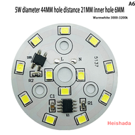 Heishada หลอดไฟทรงกลมสีขาวอบอุ่นเย็น3W 5W 7W 9W 12W 15W 220 W AC V-240V SMD สำหรับหลอดไฟไม่จำเป็นต้องมีไดรเวอร์ชิป LED