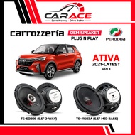 CARROZZERIA Speaker Plug and Play Speaker PNP Front Rear Door 6 inch Speaker PERODUA Ativa 2021-Pres