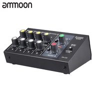 [ammoon]AM-228 Ultra-compact Low Noise 8 Channels Metal Mono Stereo Audio Sound Mixer with Power Adapter Cable