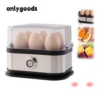 ONLYGOODS Eggs Boiler, 200W Power Space Saving Smart Egg Cooker,  6 Eggs Capacity Stainless Steel Mu